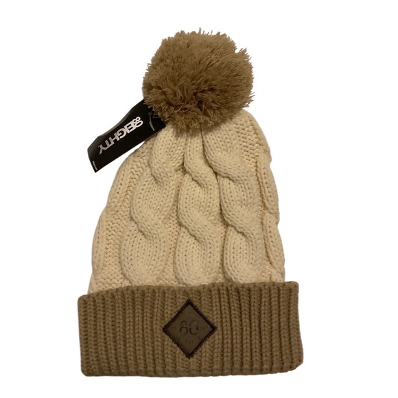 80EIGHTY Accessories - 80EIGHTY‎ Macchiato Pom Pom Beanie NEW WITH TAGS